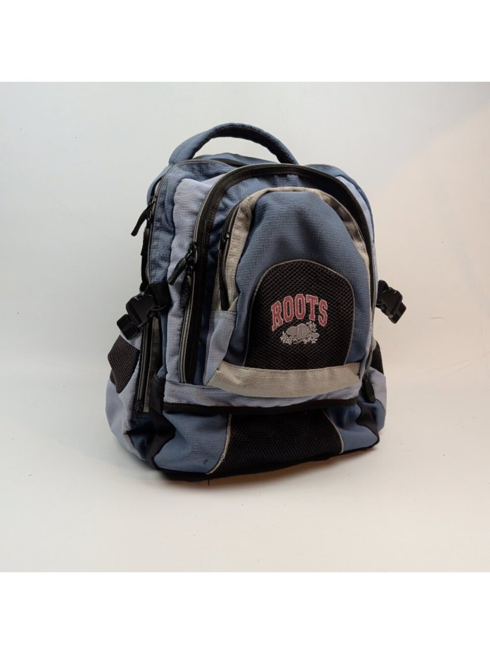 Y2K Roots Canada Blue Utility Backpack Bag Travel Heavy Duty Gorpcore 2000's